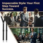 Adjustable Shirt Stays with Non-Slip Clips