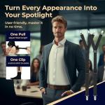 Adjustable Shirt Stays with Non-Slip Clips