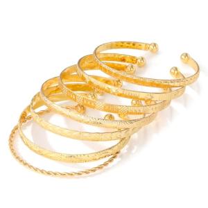 Gold Bangle Bracelet Set for Women