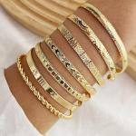 Gold Bangle Bracelet Set for Women