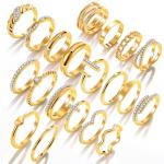 KISS WIFE Gold Silver Stackable Knuckle Rings Set