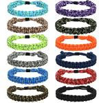 12 Pcs Paracord Bracelets for Outdoor Adventure