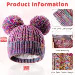 Rainbow Pom Pom Beanie for Kids