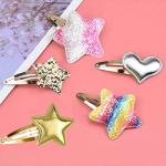 Butterfly and Heart Metal Hair Clips for Girls