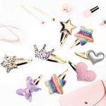 Butterfly and Heart Metal Hair Clips for Girls