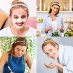 7 Pack Pink Non-Slip Headbands for Girls