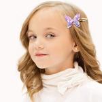 Butterfly and Heart Metal Hair Clips for Girls