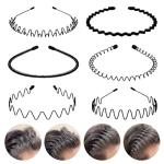 Fenshine 6PCS Non-Slip Wavy Metal Hair Bands