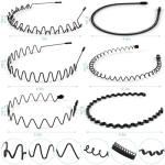 Fenshine 6PCS Non-Slip Wavy Metal Hair Bands