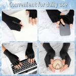 Satinior 2 Pairs Knit Fingerless Winter Gloves