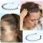 Fenshine 6PCS Non-Slip Wavy Metal Hair Bands