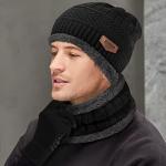Warm Winter Beanie, Scarf, and Gloves Set