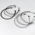 KELUBATU Unisex Wavy Metal Headbands - 6 Pack