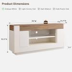 70" Modern TV Stand with Open Storage Cabinets