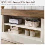 70" Modern TV Stand with Open Storage Cabinets