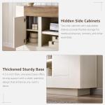 70" Modern TV Stand with Open Storage Cabinets