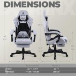 Ergonomic Gaming Chair with Massage and Footrest