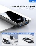 High-Capacity Portable Charger with Built-in Cable