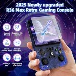 R36 Max Retro Handheld Gaming Console - Blue