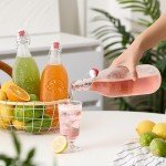 6PCS 1L Glass Bottles with Clip Top Lids