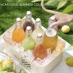6PCS 1L Glass Bottles with Clip Top Lids