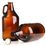 64 oz Amber Glass Growler Jug Set - 3 Pack