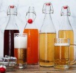 8-Pack 1L Swing Top Glass Bottles for Brewing