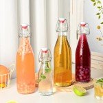 8-Pack 1L Swing Top Glass Bottles for Brewing