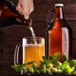64 oz Amber Glass Growler Jug Set - 3 Pack