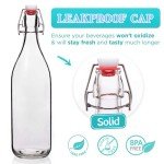 Eidoct Airtight Glass Bottles with Swing Top Lids