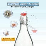 Eidoct Airtight Glass Bottles with Swing Top Lids