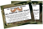 2 All-Purpose Wine Yeast Packs for Home Brewing