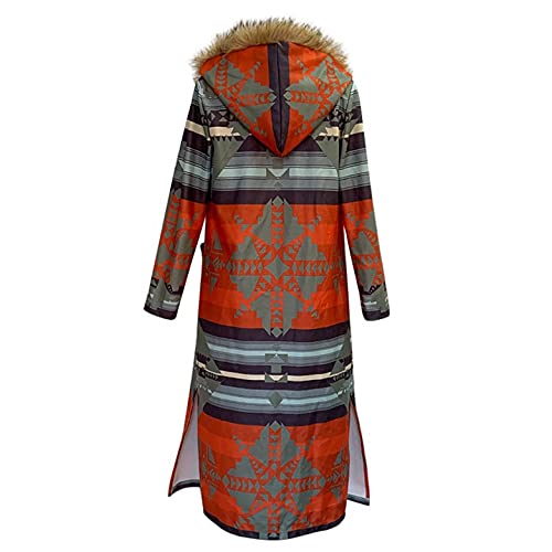 Retro Boho Faux Fur Long Cardigan Sweater