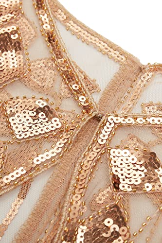 1920s Sequin & Pearl Shawl - Beige