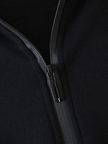 Y2K Vintage Oversized Drawstring Hoodie - Black
