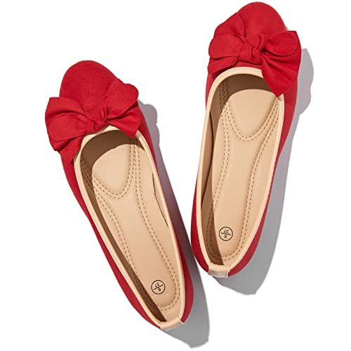 Vintage Black Bow Ballet Flats Women's Dress Shoes