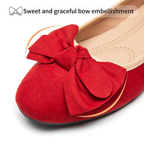 Vintage Black Bow Ballet Flats Women's Dress Shoes