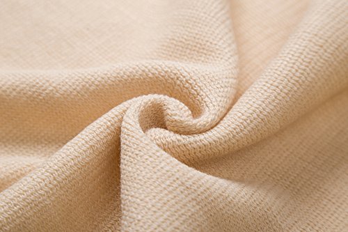 Beige Vintage Poncho Cape with Tassels