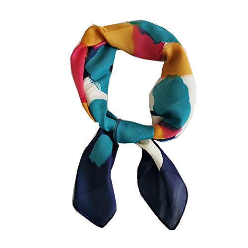 Vintage Silk Square Head Scarf for Women