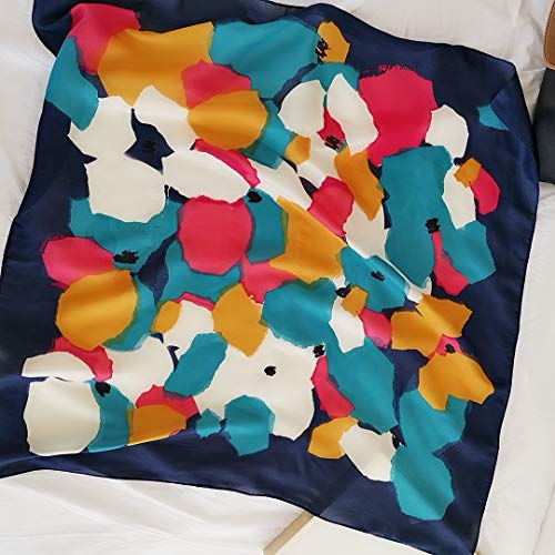 Vintage Silk Square Head Scarf for Women