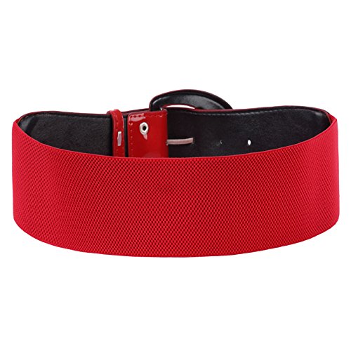 Retro Patchwork Apparel Belts for Dresses - Red