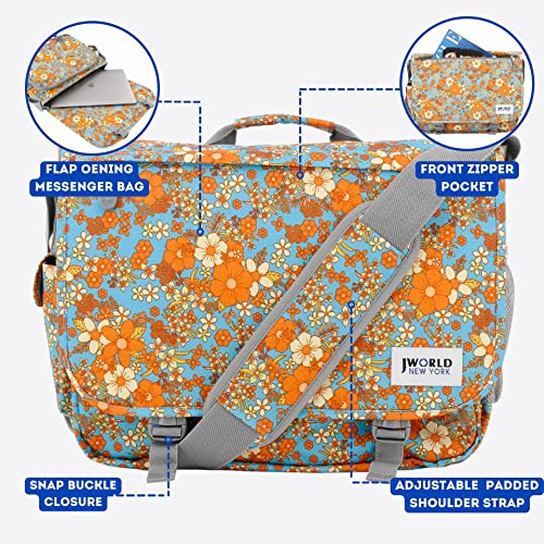 Vintage Retro Bloom Women's Laptop Messenger Bag