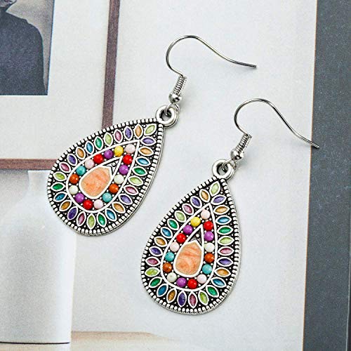 Boho Vintage Dangle Earrings - 4 Pairs (Style A)