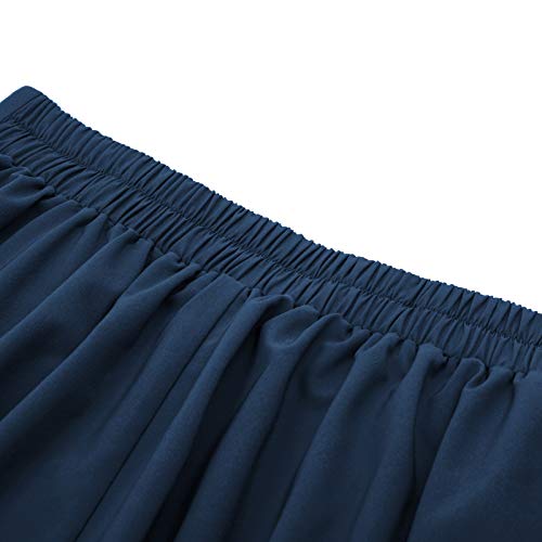 1950s Retro Pleated Skirt - Navy Blue, Size L