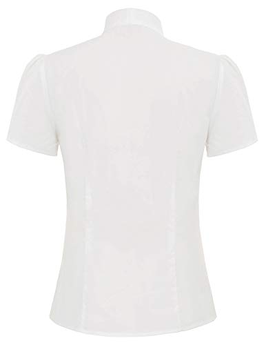 Ivory Retro Blouses for Plus Size Ladies
