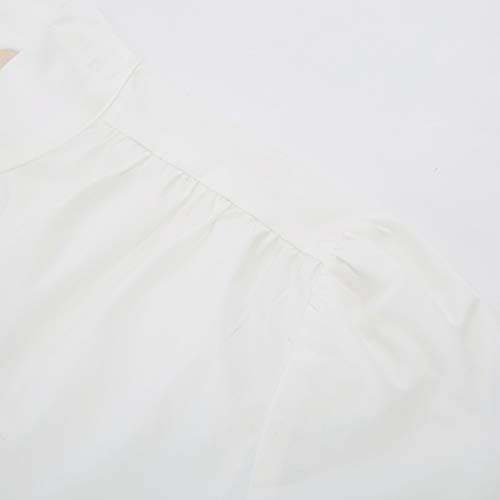 Ivory Retro Blouses for Plus Size Ladies