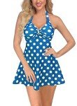 Avidlove Women's Retro Tankini Swim Set – Polka Blue