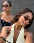 Chic 90s Cat Eye Retro Sunglasses for Women