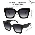Retro Oversized Square Sunglasses for Women