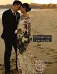Vintage Ivory Lace Cowboy Wedding Dress Set
